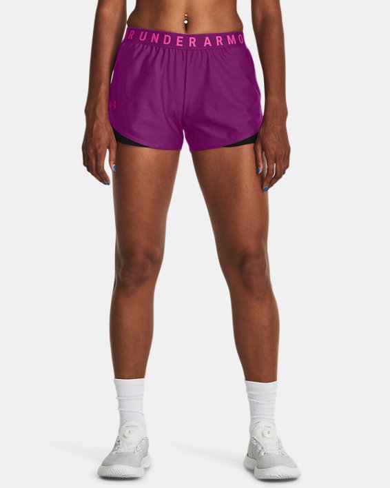 Women's UA Play Up 3.0 Shorts, Purple, pdpMainDesktop image number 0